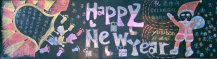 迎新年黑板报：新年说鼓