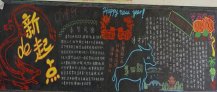 迎新年黑板报：新年到来