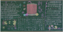 迎新年黑板报： 京族东乡族羌族