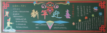 迎新年黑板报：快乐的春节