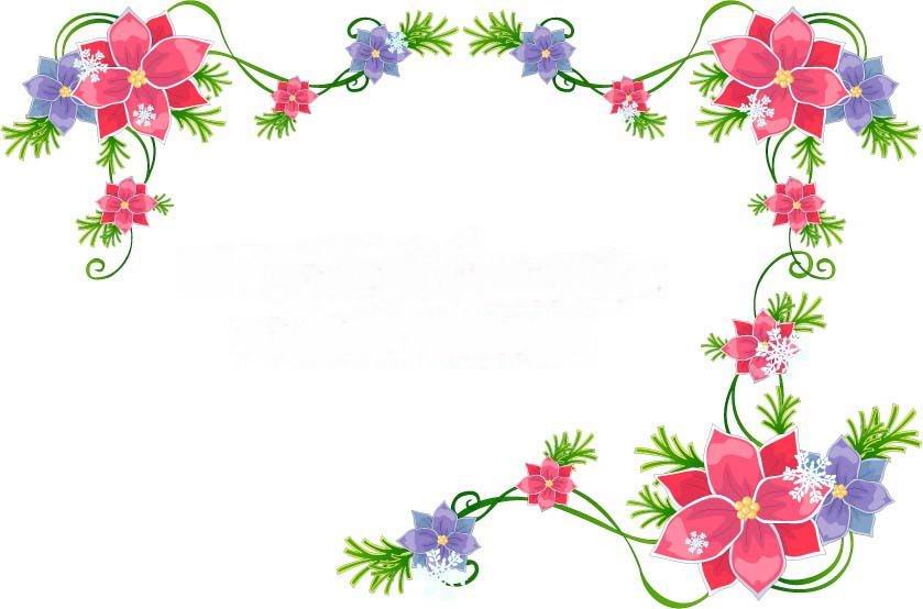 黑板报花边：鲜花串花边