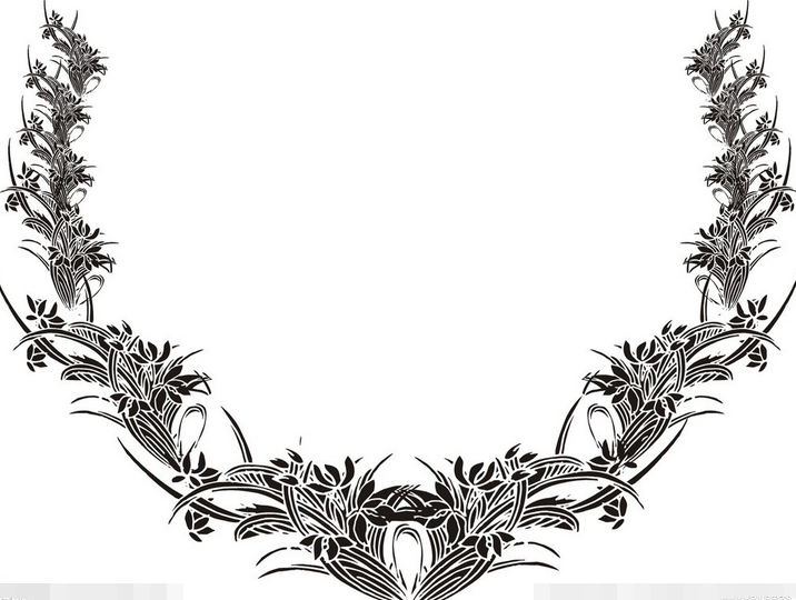 黑板报花边：兰花花边