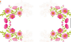 黑板报花边:粉红色小花 黑板报花边:粉红色小花