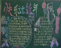 迎新年黑板报：新年贴窗花