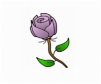 简笔画花：点点花痕 默默地绽放