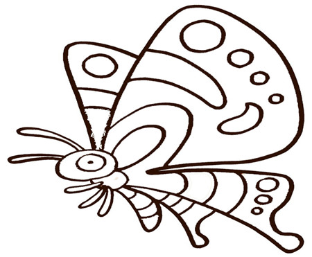 蝴蝶简笔画：抓蝴蝶